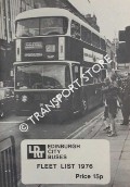 Edinburgh City Buses - Fleet List 1976 by Lothian Region Transport